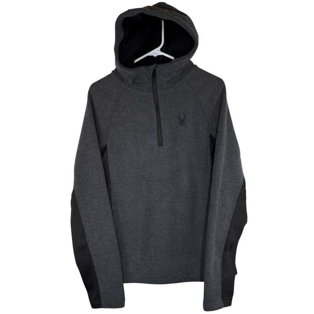Spyder Boundless Pullover Hooded Polar Sweater, 1/2 zip Mens, Medium, NWT